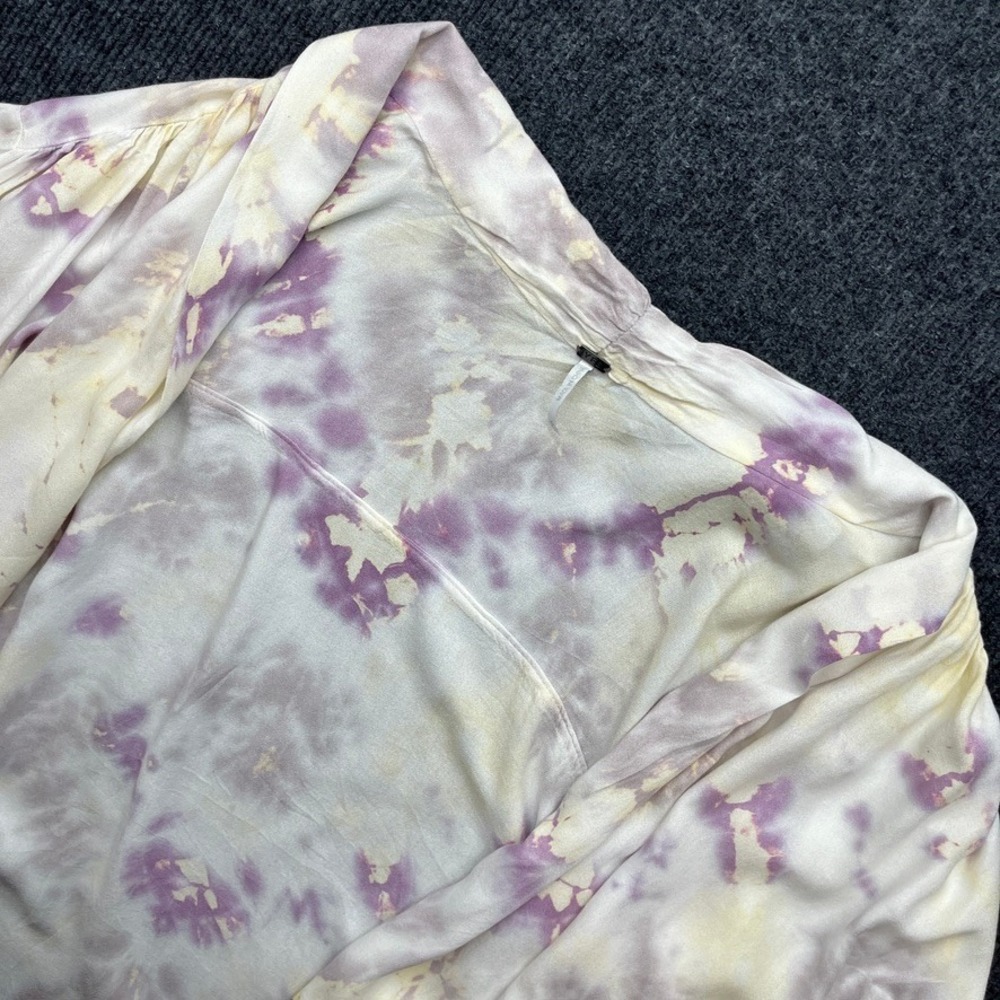 Young Fabulous & Broke Tie Dye Cardigan Small Purple Boho Open Front Kimono